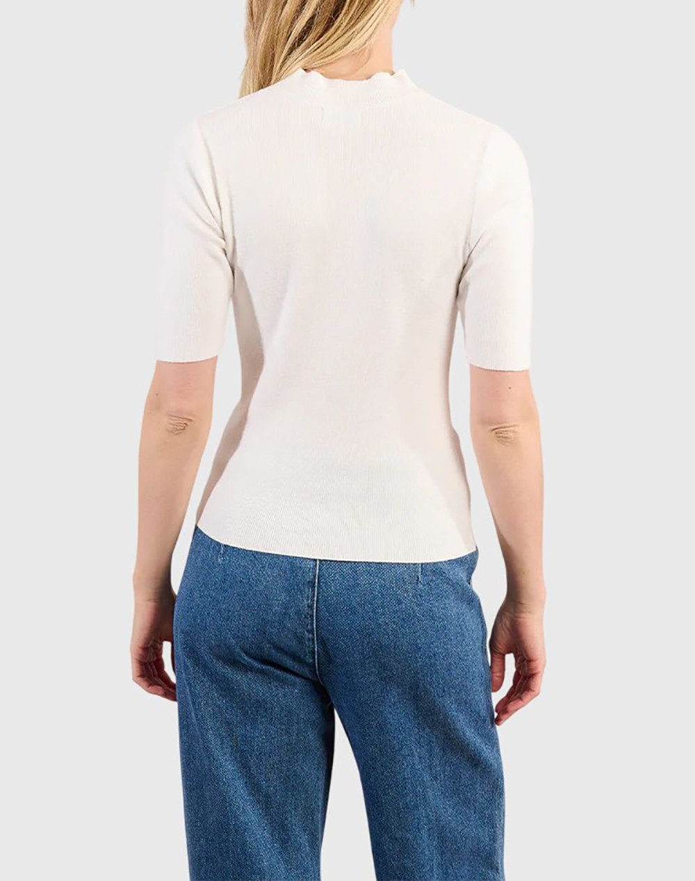 MOLLY BRACKEN LADIES KNITTED SWEATER E1465DN-OFFWHITE White φωτογραφία