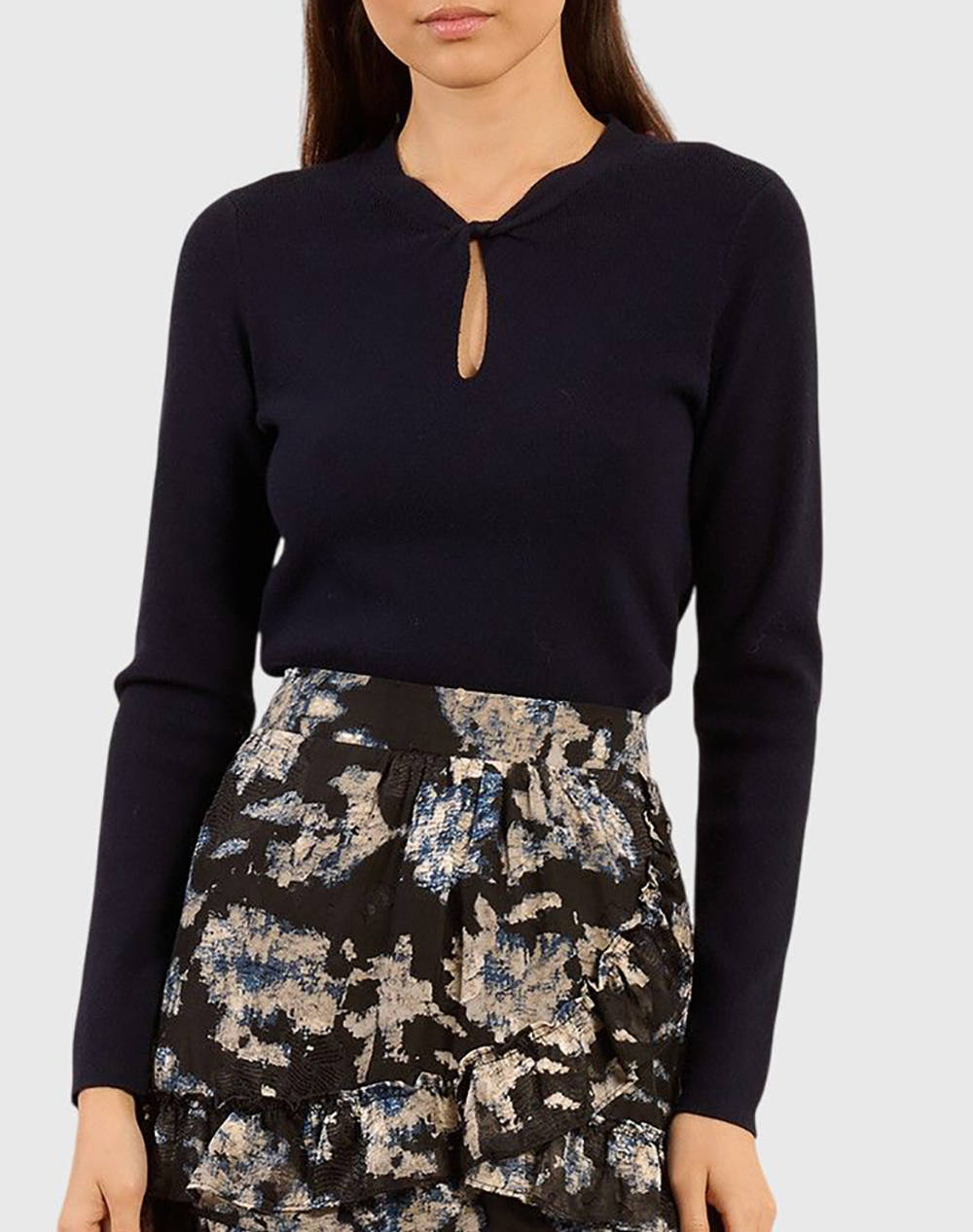 MOLLY BRACKEN MOLLY BRACKEN LADIES KNITTED SWEATER T1920DN-NAVY BLUE NavyBlue