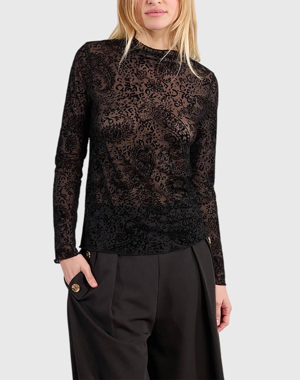 MOLLY BRACKEN MOLLY BRACKEN LADIES KNITTED UNDERSWEATER T1678BDN-BLACK Black