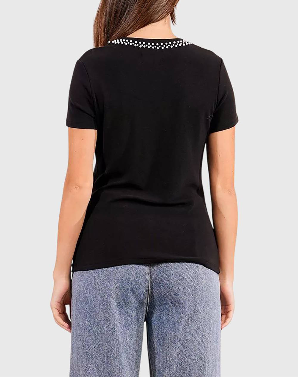 MOLLY BRACKEN LADIES KNITTED TEE M154DN-BLACK Black φωτογραφία