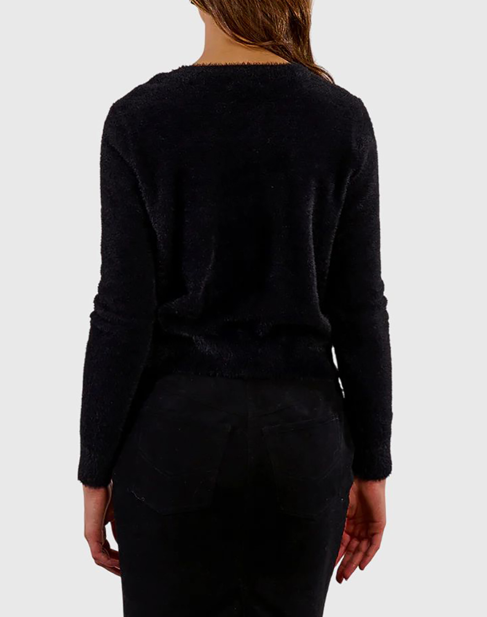 MOLLY BRACKEN LADIES KNITTED CARDIGAN LA1825DN-BLACK Black φωτογραφία