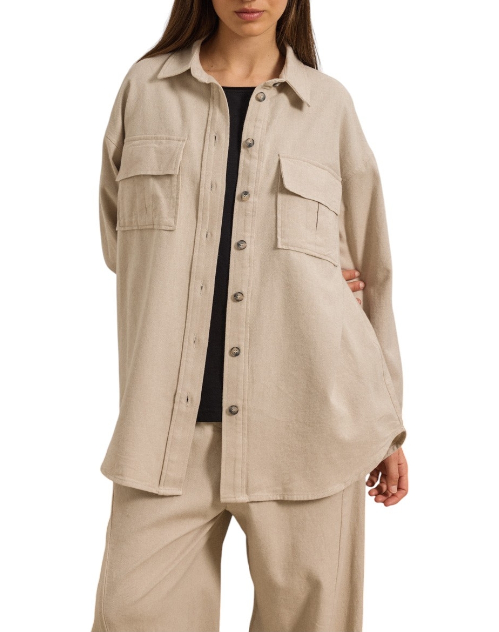 NAMASTE ΠΟΥΚΑΜΙΣΟ WW0425015-BEIGE Biege