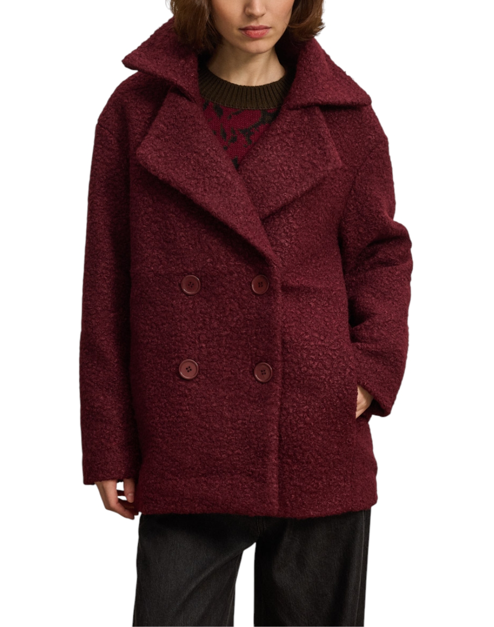 NAMASTE NAMASTE ΗΜΙΠΑΛΤΟ WW5125002-WINE RedWine