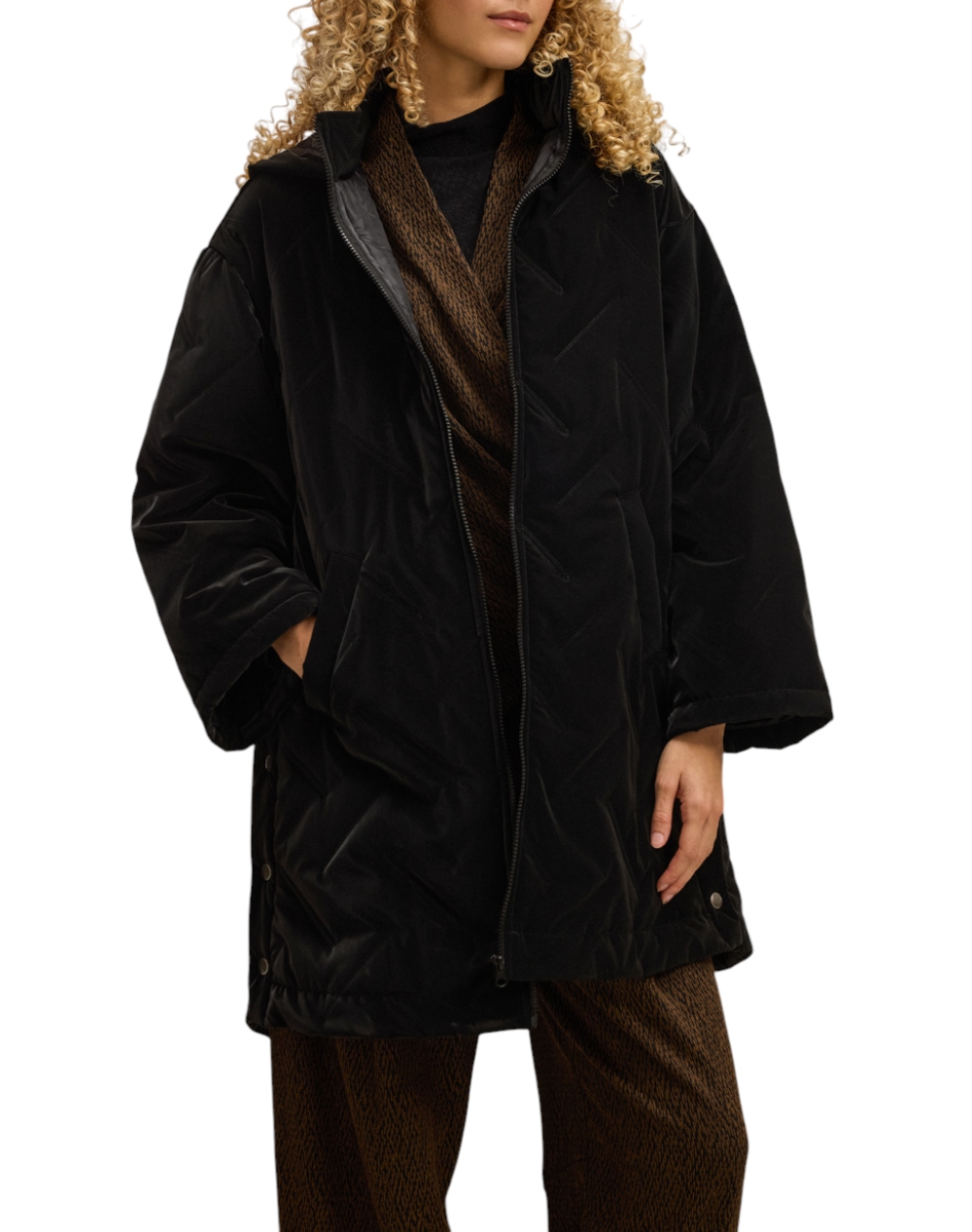 NAMASTE ΗΜΙΠΑΛΤΟ WW5125006-BLACK Black