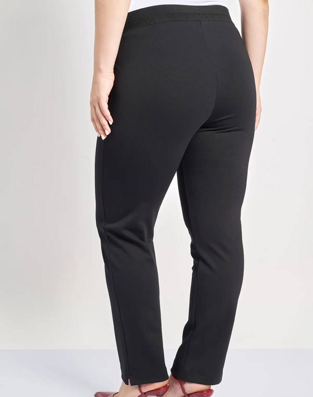 PARABITA Ελαστικό παντελόνι cigarette με ραφή 012520209488-002 Black φωτογραφία