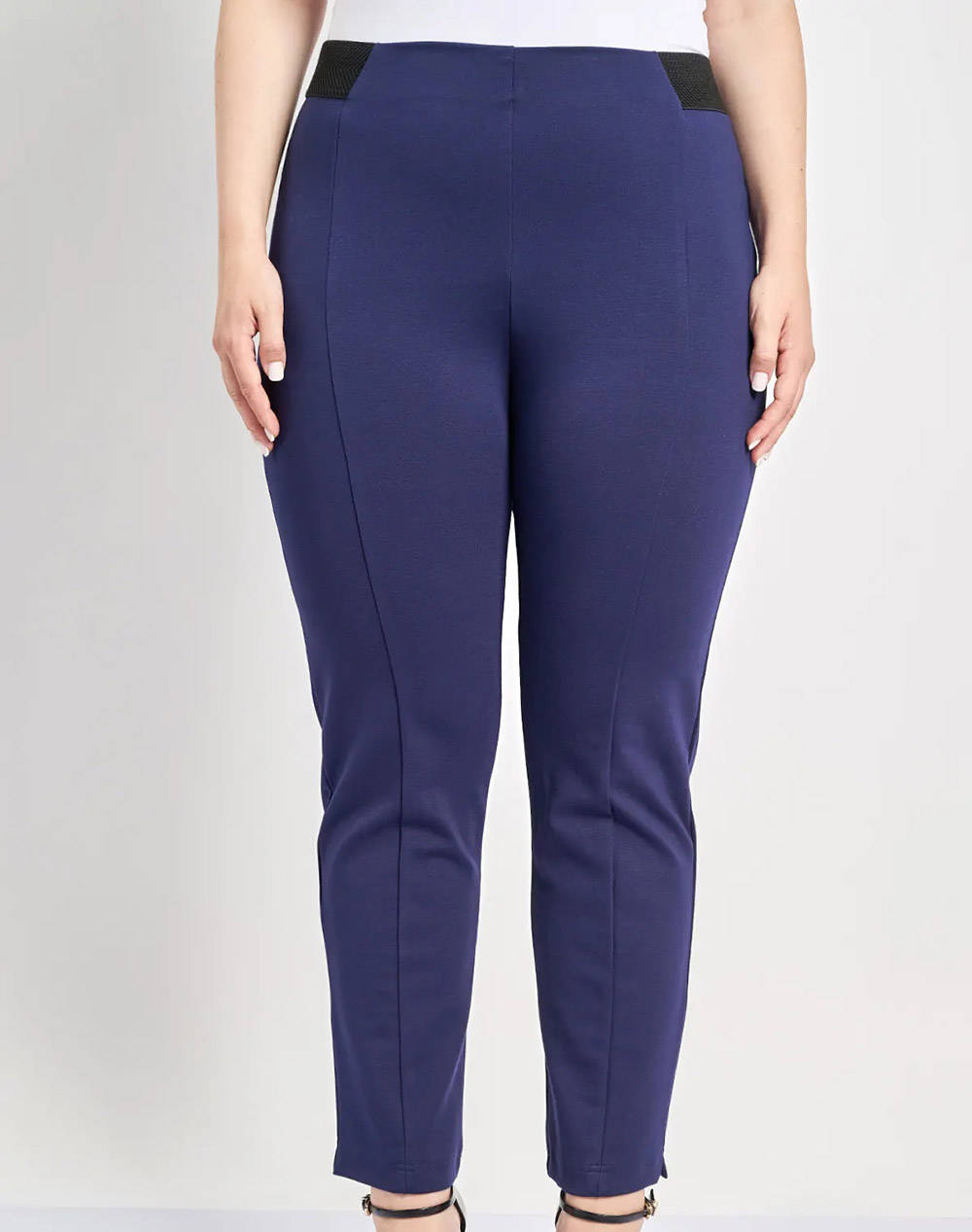 PARABITA PARABITA Ελαστικό παντελόνι cigarette με ραφή 012520209488-003 Blue