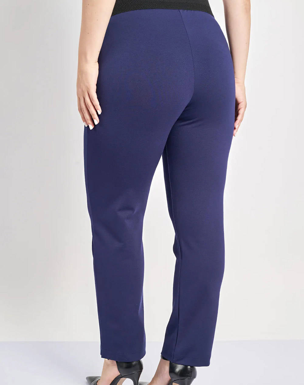 PARABITA Ελαστικό παντελόνι cigarette με ραφή 012520209488-003 Blue φωτογραφία