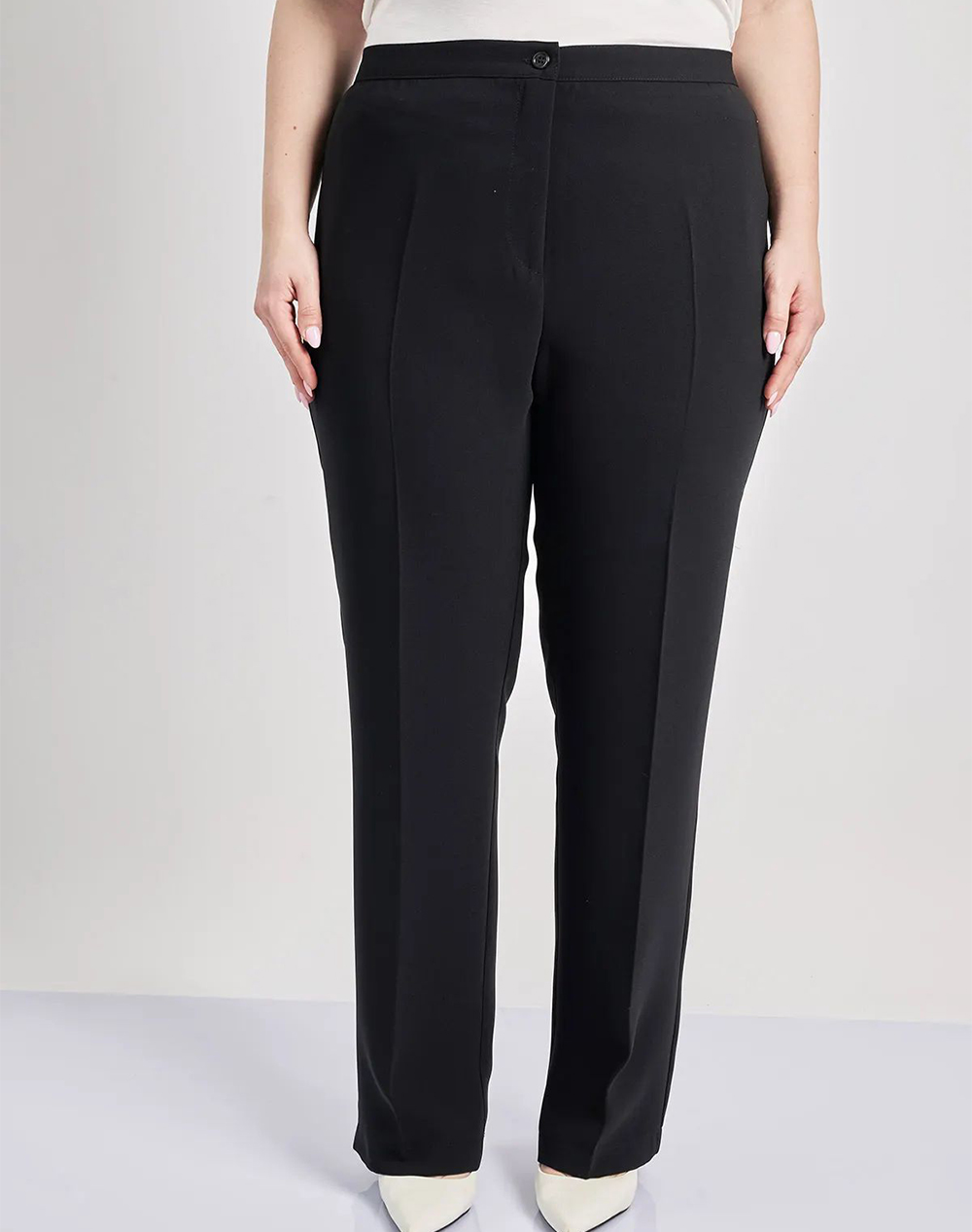 PARABITA PARABITA Παντελόνι κρεπ με τσάκιση 250412044-002 Black