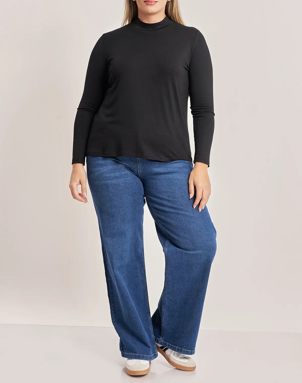 PARABITA Μπλούζα Basic ζιβάγκο 002420107890-002 Black φωτογραφία