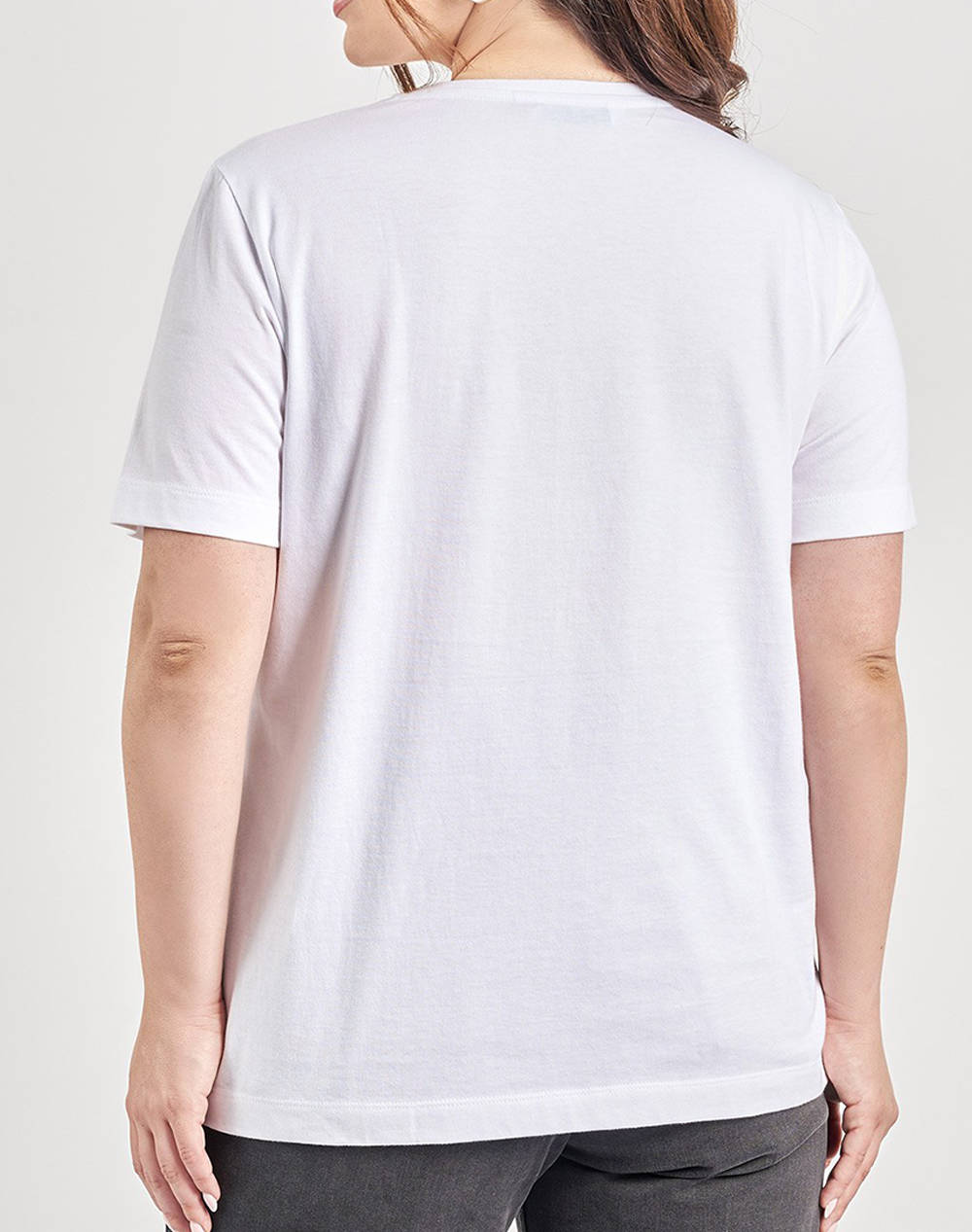 PARABITA T-shirt βαμβακερό με σχέδιο με τρουκς 012520109414-001 White φωτογραφία