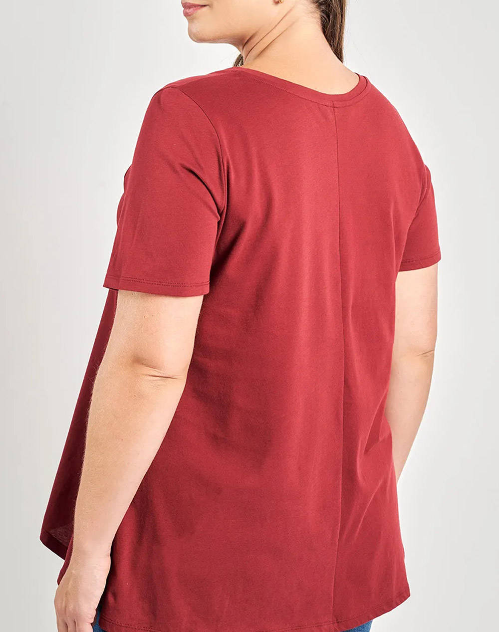 PARABITA T-Shirt βαμβακερό με φλοράλ foil τύπωμα 012520109755-034 Bordeux φωτογραφία