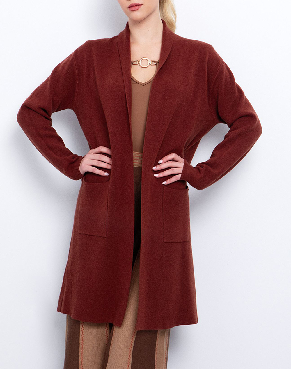 TOI&MOI ΠΛΕΚΤΗ ΖΑΚΕΤΑ 70-4877-225-328 Cinnamon