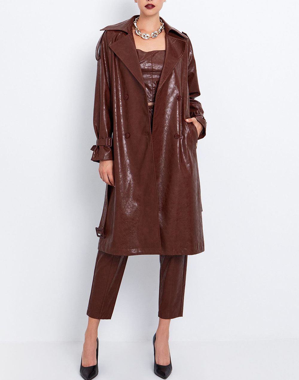 TOI&MOI ΚΑΠΑΡΝΤΙΝΑ ΔΕΡΜΑΤΙΝΗ 60-1693-225-324 Brown φωτογραφία