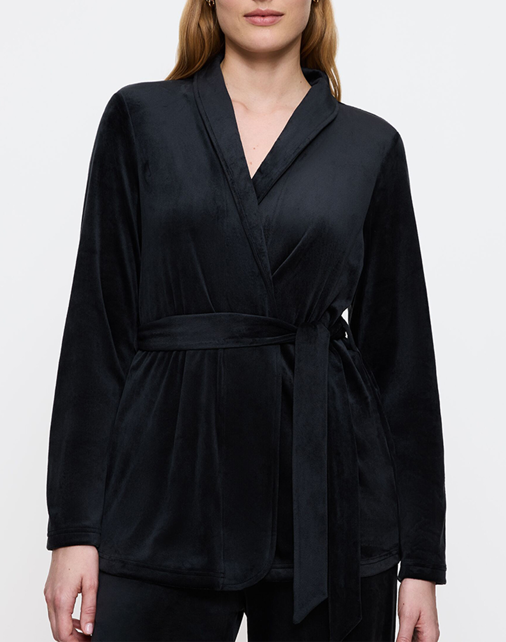 TRIUMPH TRIUMPH Sensual Velour Robe Top 01 10225078-0004 Black