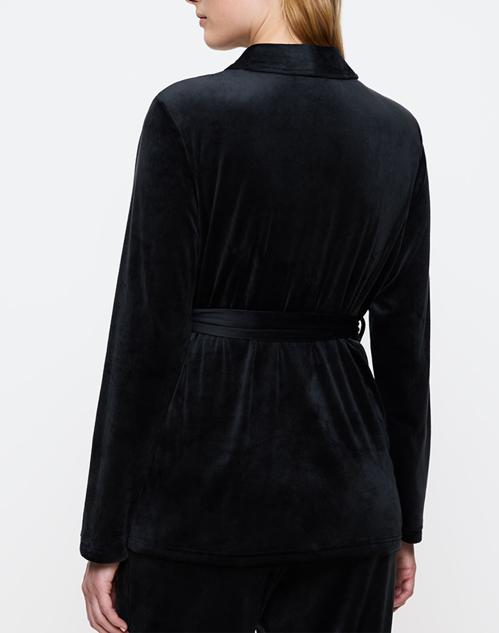 TRIUMPH Sensual Velour Robe Top 01 10225078-0004 Black φωτογραφία