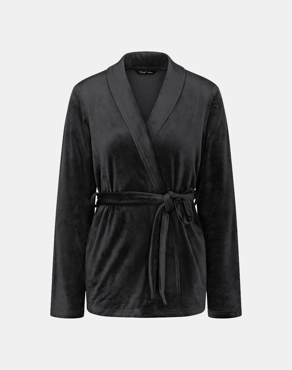 TRIUMPH Sensual Velour Robe Top 01 10225078-0004 Black φωτογραφία