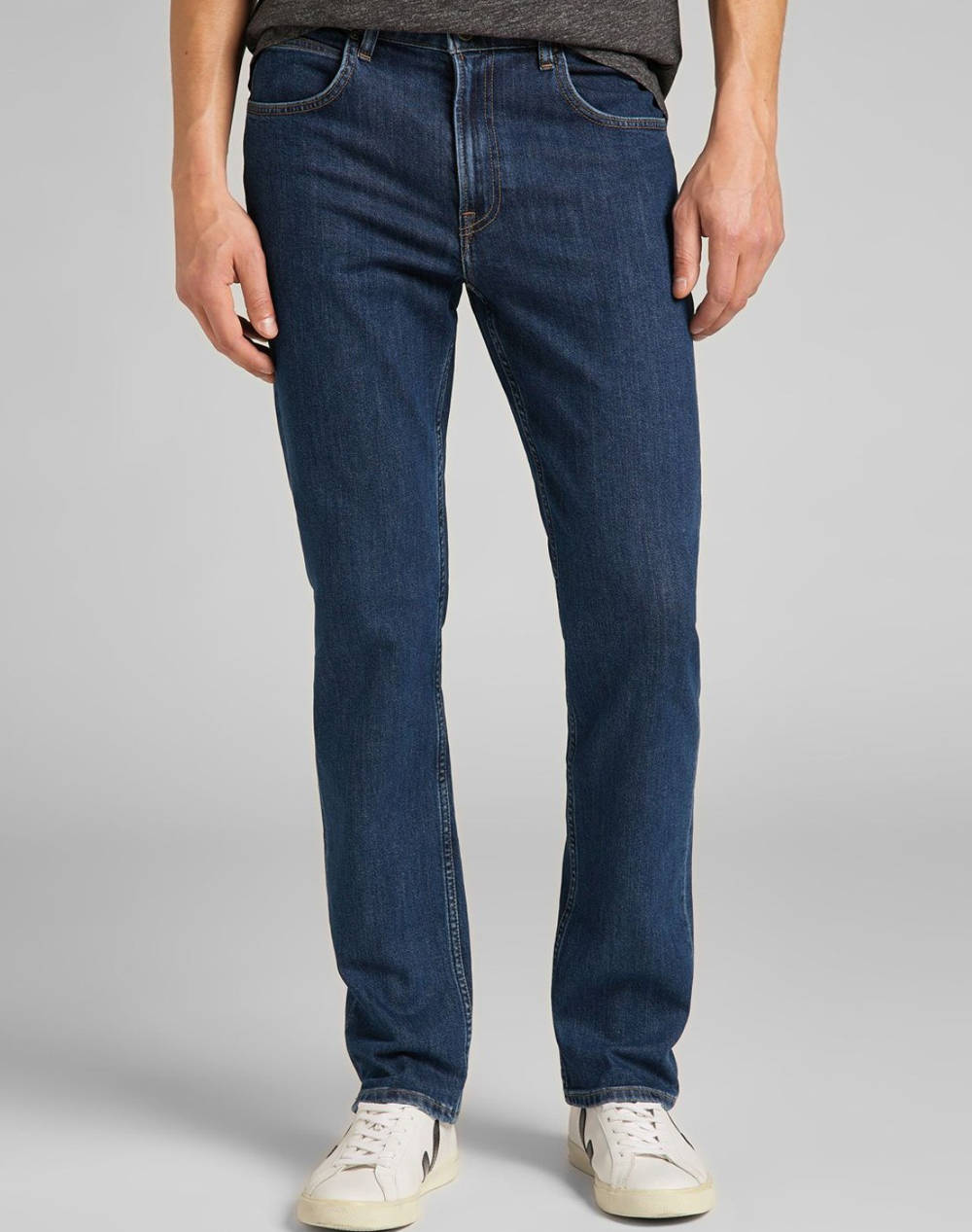 LEE Brooklyn Straight 112140128-DARK STONEWASH DenimBlue