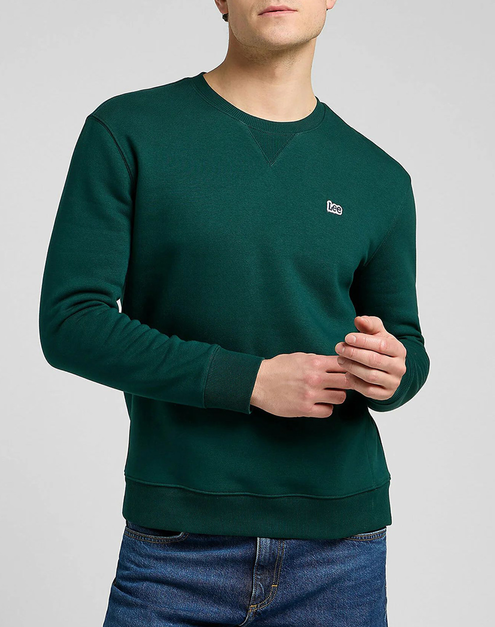 LEE PATCH CREW SWS 112371836-JADE FOREST DarkGreen