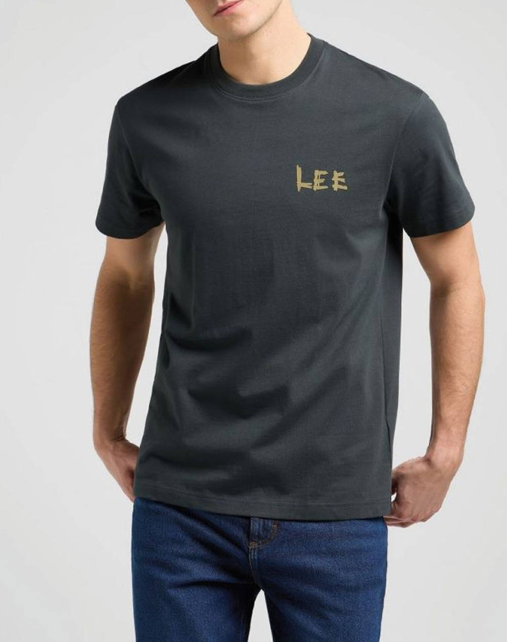 LEE RELAXED GRAPHIC TEE 112370512-WASHED BLACK DarkSlateGrey