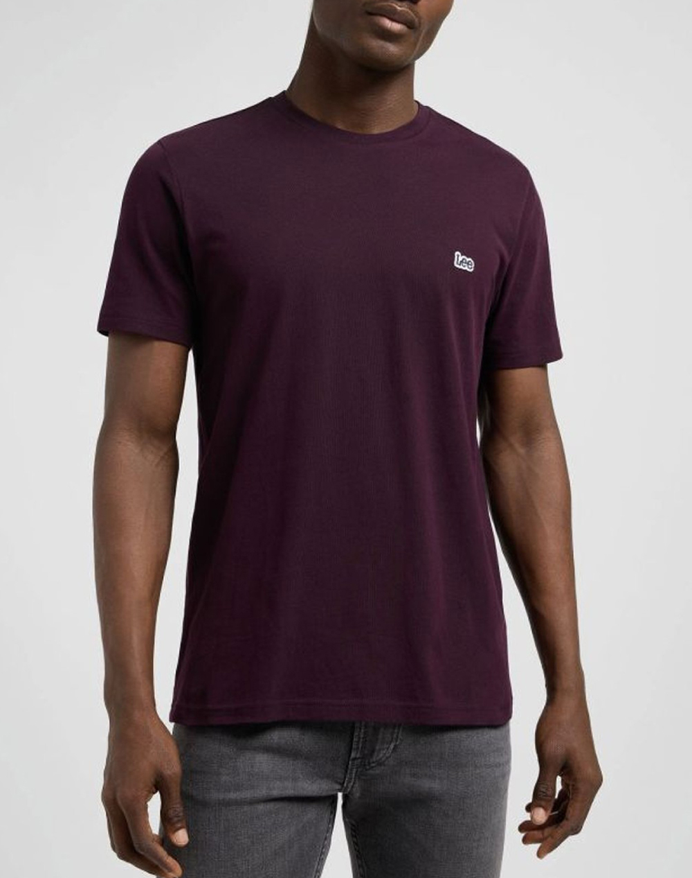 LEE SS PATCH LOGO TEE 112370738-DEEP WINE RedWine