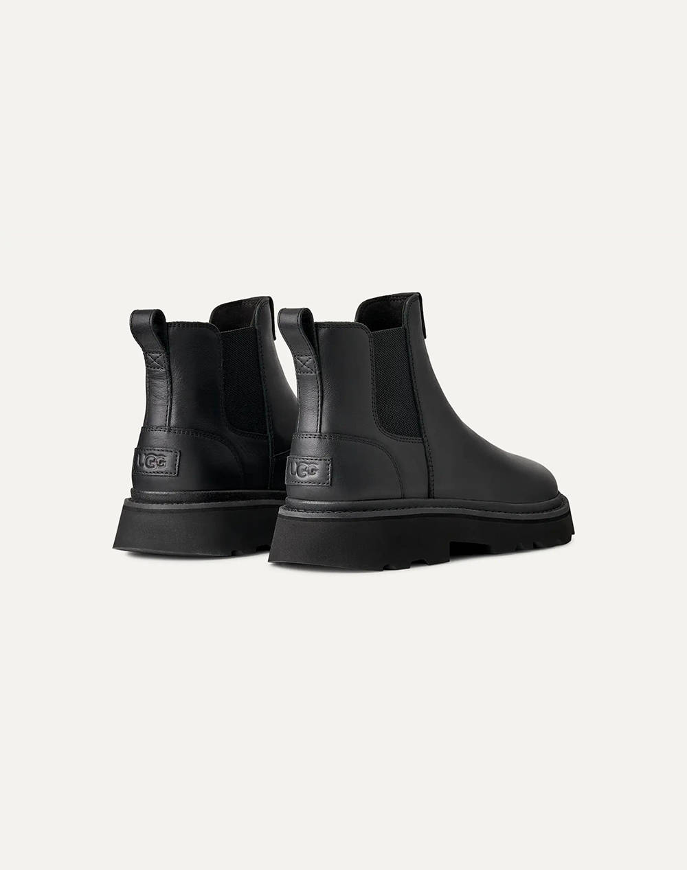Ugg 1172990 Chelsea Lug Leather Χαμηλη Μπότα 1172990-Blk Totalblack ανδρικά παπούτσια Μποτακια Politikos Shop Πολιτικός