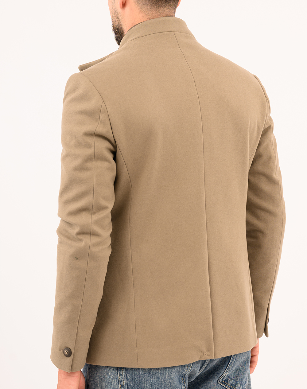19V69 ΣΑΚΑΚΙ ΜΕ ΜΟΣΤΡΑ 84%POLYESTER-14%VISCOSE-2%SPANDEX 08.36.DANIEL MOSTRA-KHAKI Khaki φωτογραφία