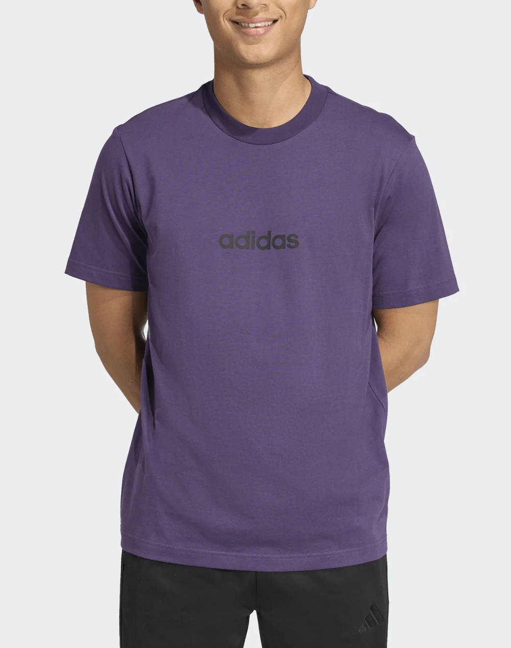 ADIDAS M LIN SJ T JX5727-AURPLU/BLACK Purple