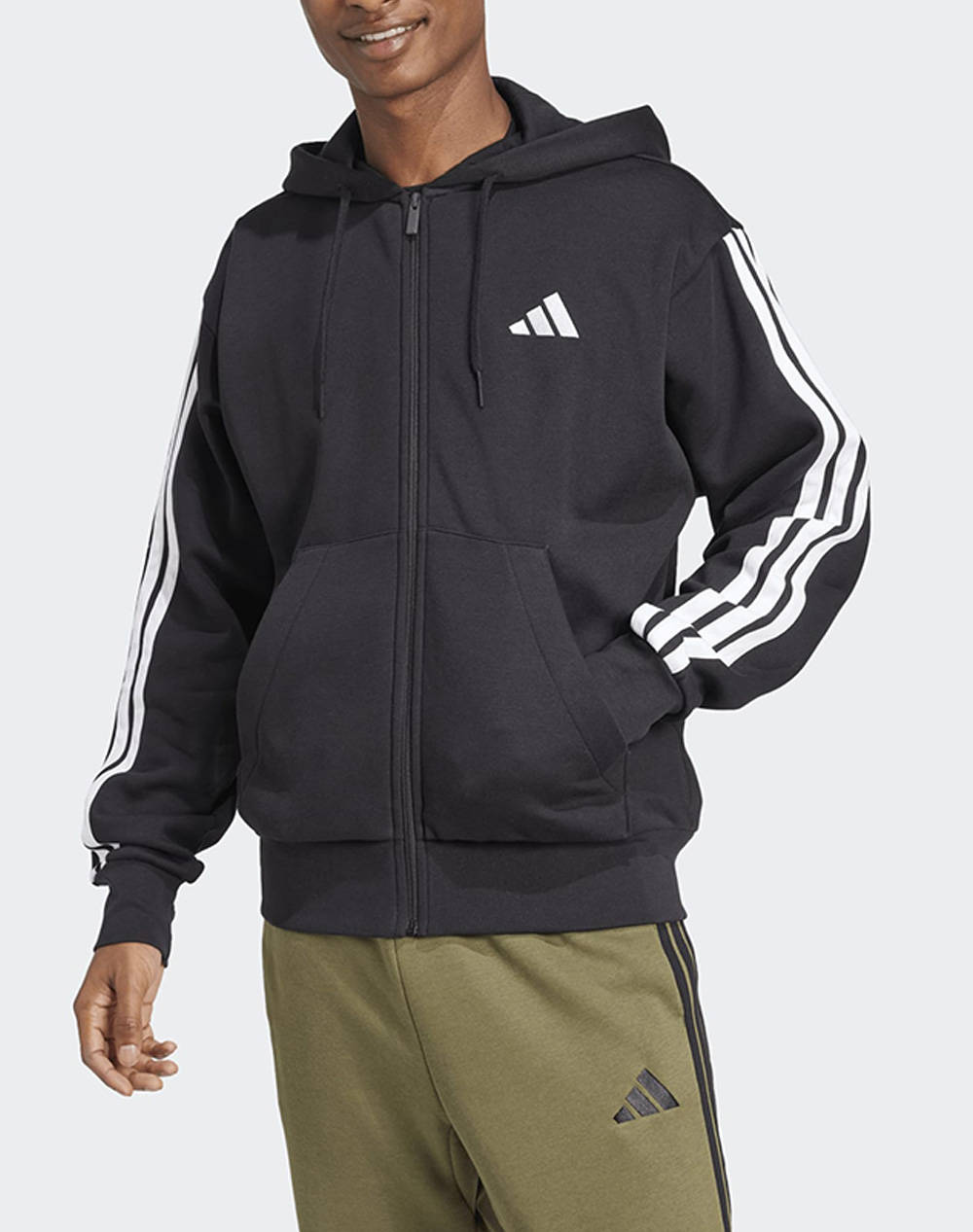 ADIDAS M 3S FL FZ HD JD1870-BLACK Black