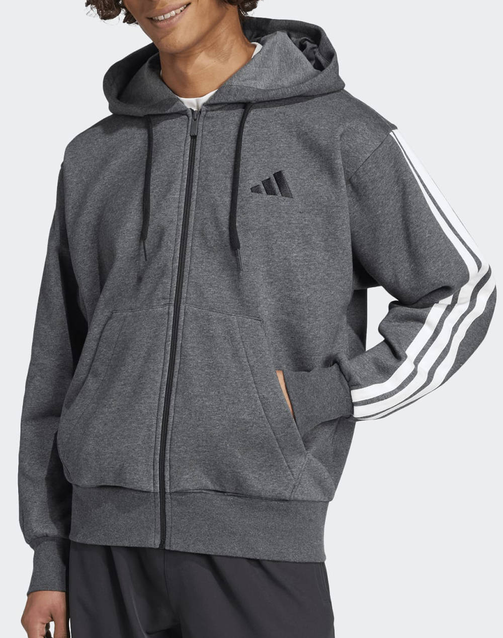 ADIDAS M 3S FL FZ HD JL9824-GREY DarkGray