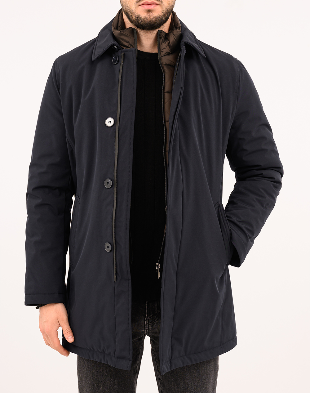 ADIMARI JOHN BLACK JACKET 25W.SE.007.09-BLUE ROYAL DarkBlue φωτογραφία
