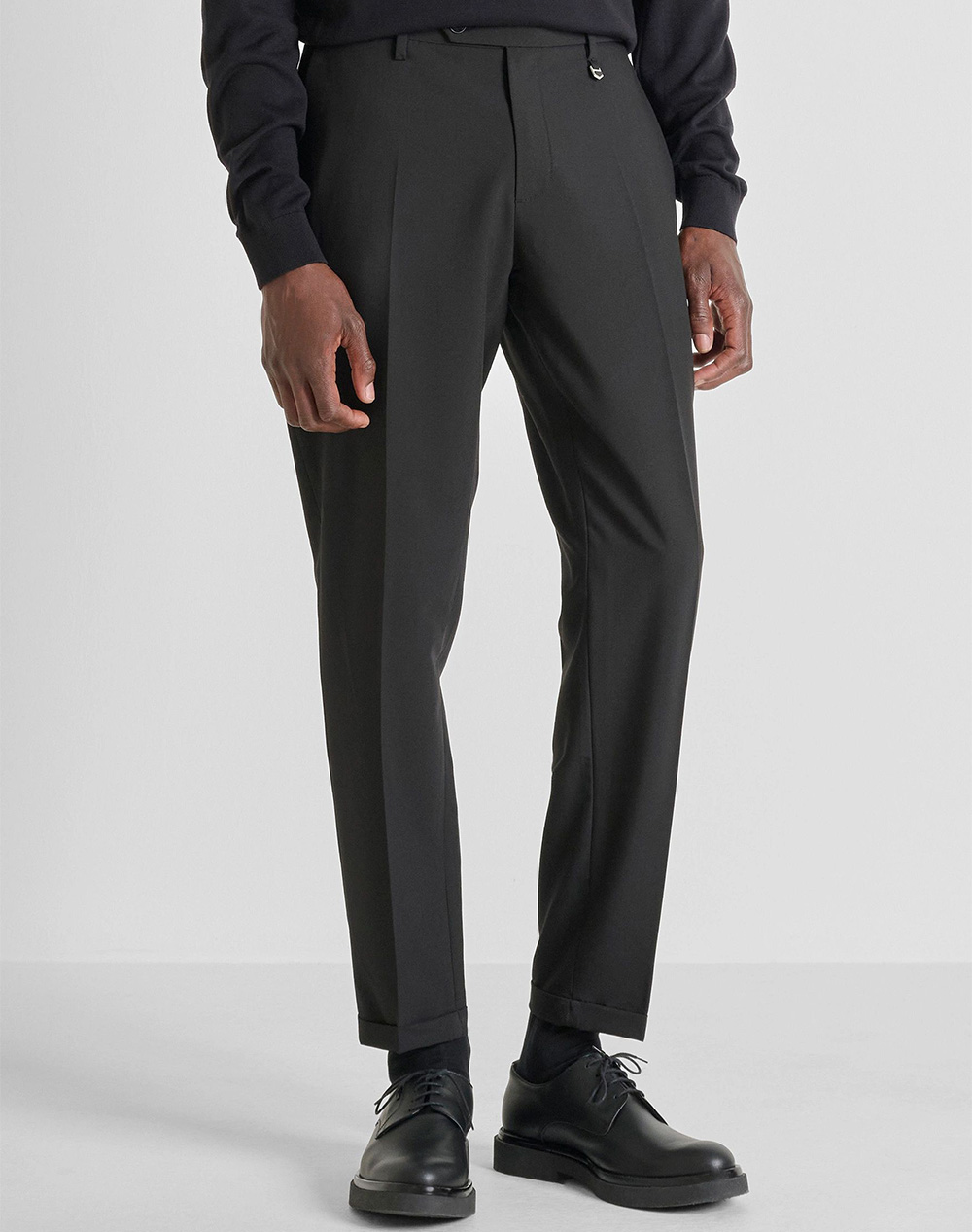 ANTONY MORATO ANTONY MORATO MMTR00768FA600255 MIN OF 6 TROUSERS RAD SLIM ANKLE LENGHT FIT IN STRETCH VISCOSE BLEND FABRIC ΠΑΝΤΕΛΟΝΙ ΑΝΔΡΙΚΟ TR00768FA600255-9000 Bla