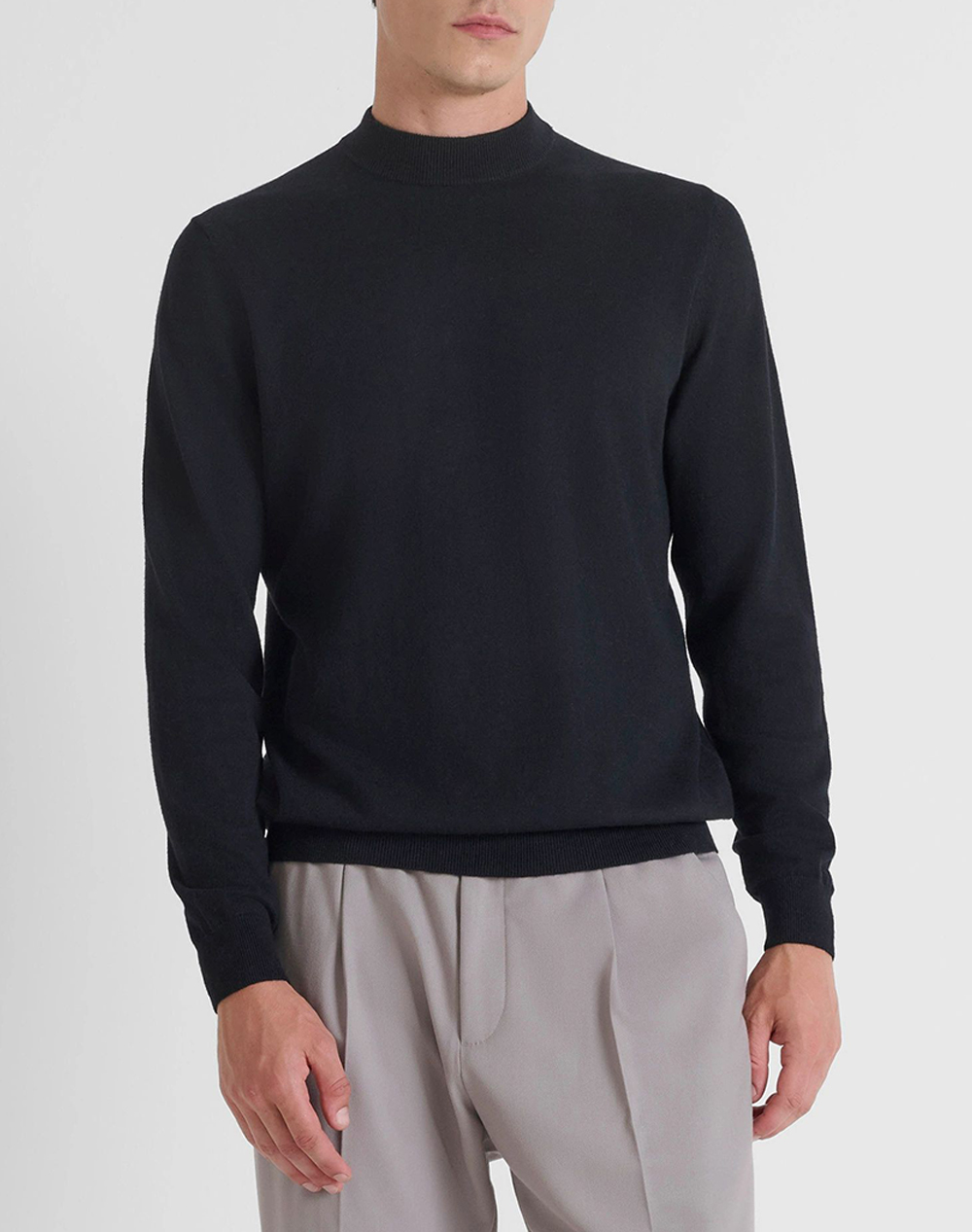 ANTONY MORATO MMSW01559YA200081 MIN OF 6 SWEATER REGULAR FIT IN CASHMERE WOOL BLEND YARN ΠΟΥΛΟΒΕΡ ΑΝΔΡΙΚΟ SW01559YA200081-9000 Black