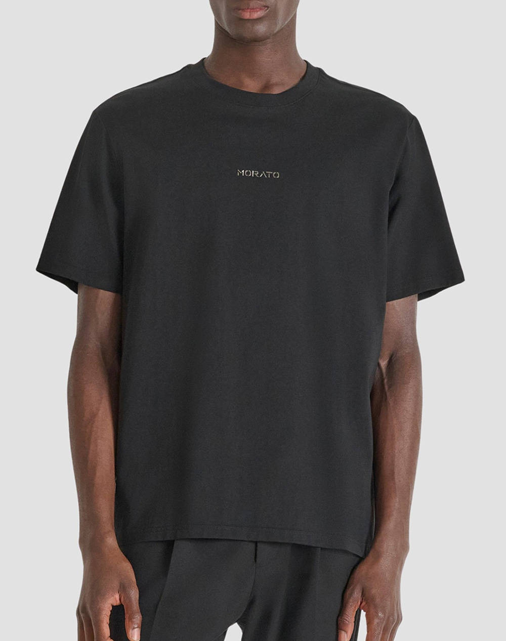 ANTONY MORATO MMKS02560FA100240 MIN OF 6 T-SHIRT RELAXED FIT IN JERSEY COTTON FABRIC WITH SPONGE EFFECT LOGO PRINT ΜΠΛΟΥΖΑ ΑΝΔΡΙΚΟ KS02560FA100240-900