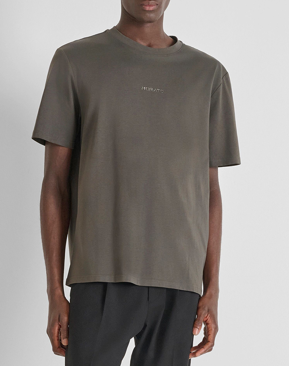 ANTONY MORATO MMKS02560FA100240 MIN OF 6 T-SHIRT RELAXED FIT IN JERSEY COTTON FABRIC WITH SPONGE EFFECT LOGO PRINT ΜΠΛΟΥΖΑ ΑΝΔΡΙΚΟ KS02560FA100240-408