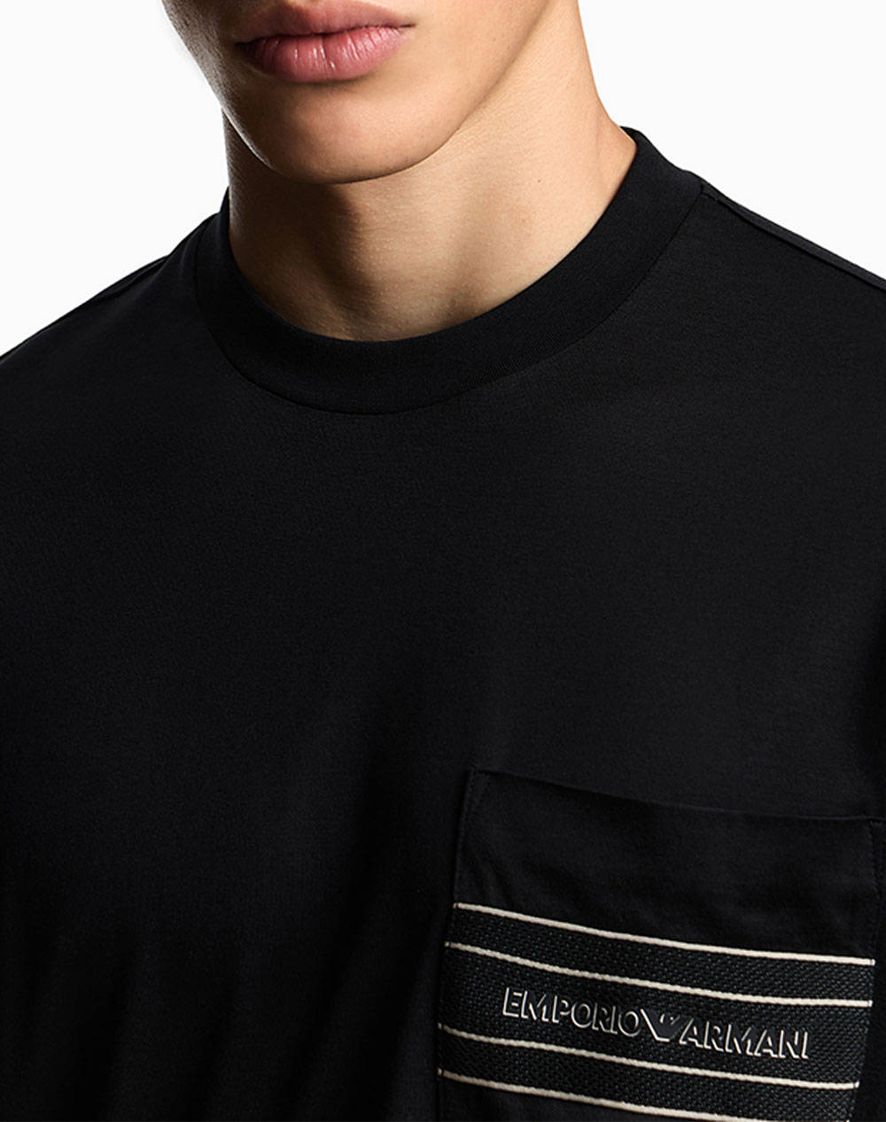 Emporio Armani T-Shirt Em002960Af18312-Uc001 Black ανδρικά ρούχα μπλούζες Politikos Shop Πολιτικός