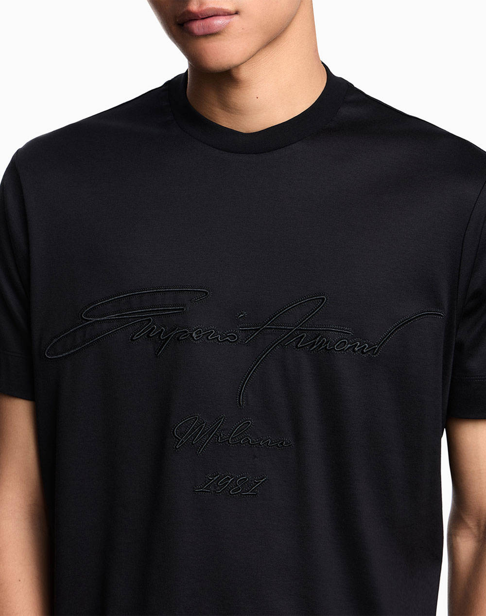 Emporio Armani T-Shirt Em003007Af18312-Uc001 Black ανδρικά ρούχα μπλούζες Politikos Shop Πολιτικός