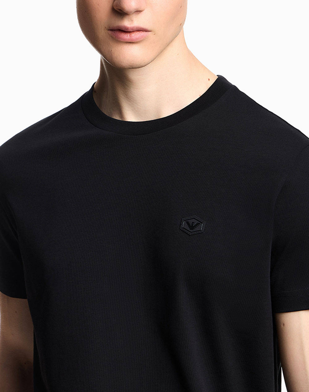 Emporio Armani T-Shirt 8N1Tq61Jrgz-0999 Black ανδρικά ρούχα μπλούζες Politikos Shop Πολιτικός