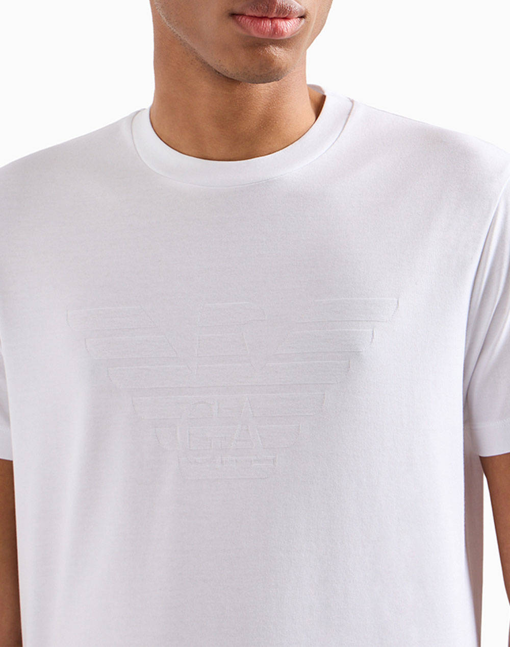 Emporio Armani T-Shirt 8N1Td21Jgyz-0146 White ανδρικά ρούχα μπλούζες Politikos Shop Πολιτικός