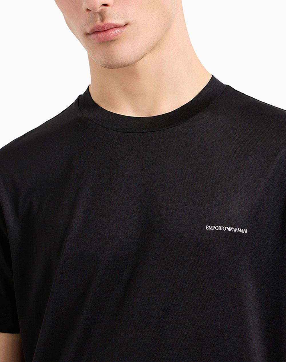 Emporio Armani T-Shirt 8N1Td81Juvz-0999 Black ανδρικά ρούχα μπλούζες Politikos Shop Πολιτικός