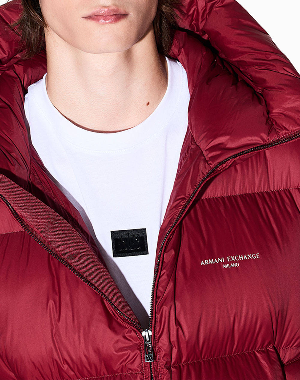 Armani Exchange Down Jacket Xm001115Af16589-Ua328 Red ανδρικά ρούχα Πανωφορια μπουφάν Politikos Shop Πολιτικός