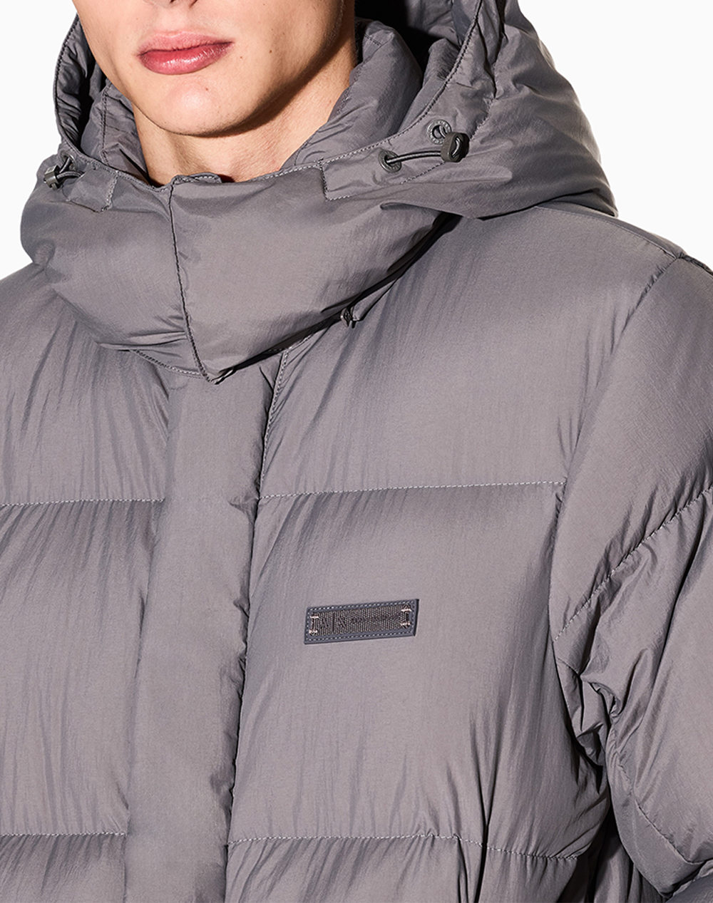 Armani Exchange Down Jacket Xm001098Af16340-U8092 Gray ανδρικά ρούχα Πανωφορια μπουφάν Politikos Shop Πολιτικός