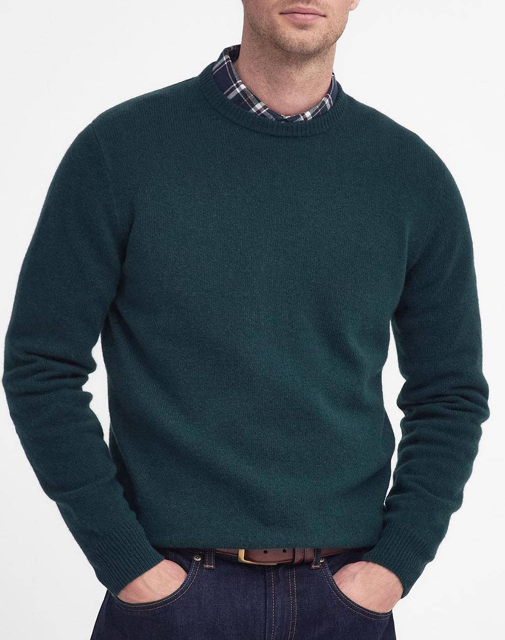 BARBOUR ΠΛΕΚΤΟ MKN0584-BRGN59 DarkGreen
