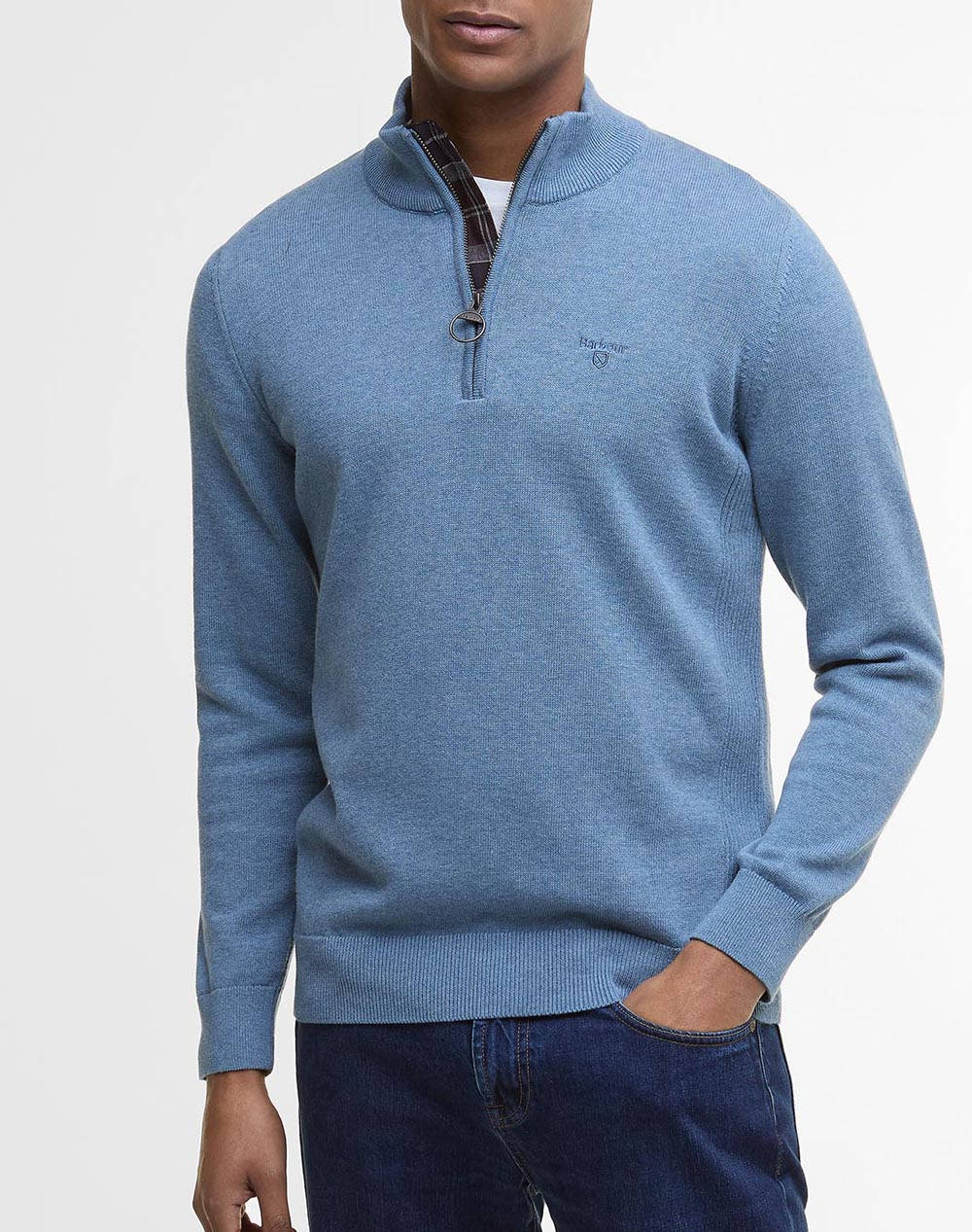 BARBOUR ΠΛΕΚΤΟ MKN1074-BRBU43 LightBlue