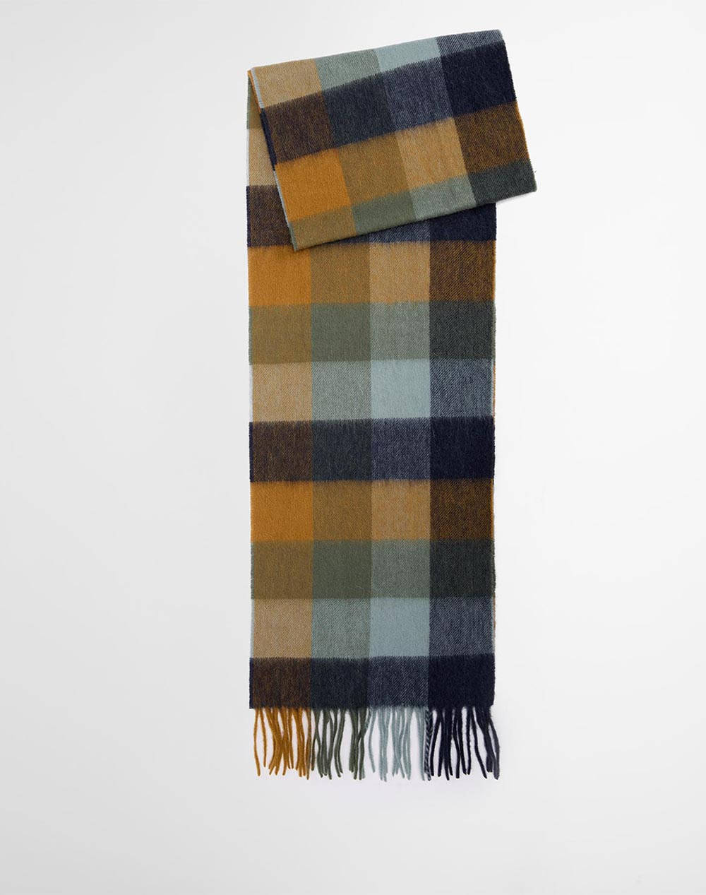 BARBOUR LAMBSWOOL TATTERSALL SCARF USC0005-BRGN92.2 Khaki