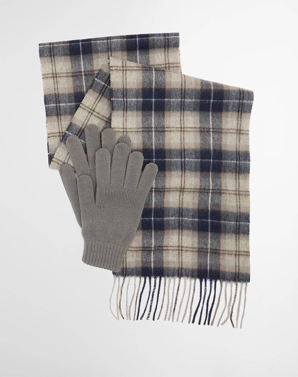 BARBOUR BARBOUR TARTAN SCARF & GLOVE GIFT SET MGS0018-BRTN38.1 Gray