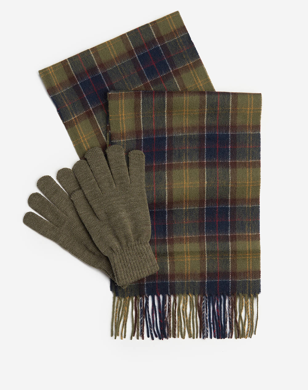 BARBOUR BARBOUR TARTAN SCARF & GLOVE GIFT SET MGS0018-BRTN11 Green