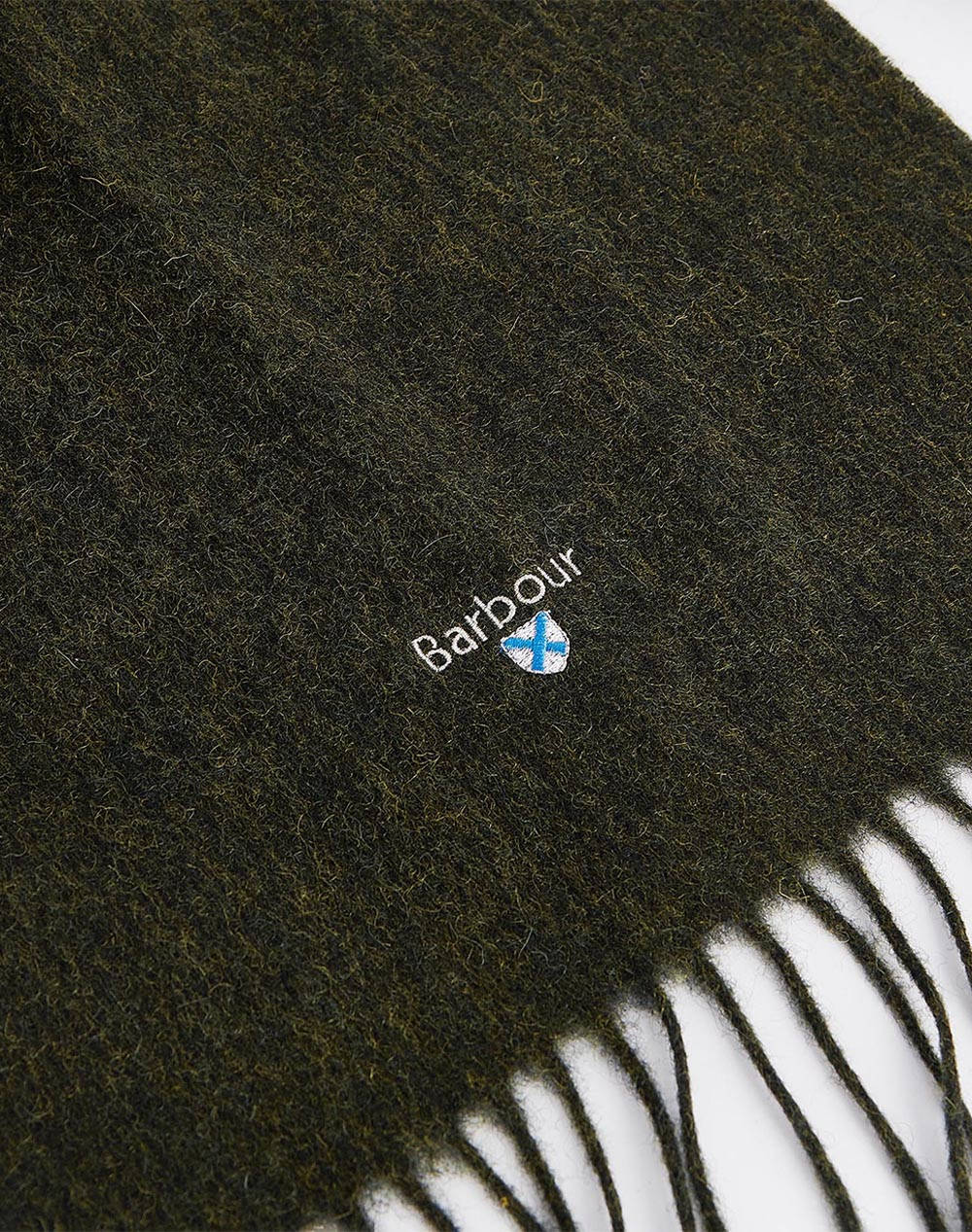 BARBOUR PLAIN LAMBSWOOL SCARF USC0008-BRGN31 DarkGreen φωτογραφία
