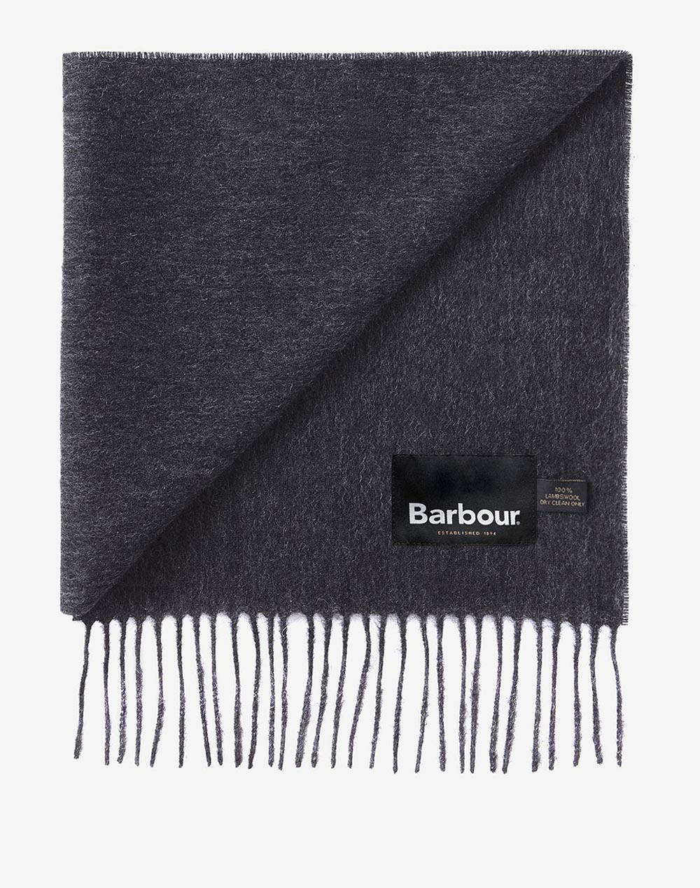 BARBOUR PLAIN LAMBSWOOL SCARF USC0008-BRCH71 DarkSlateGrey