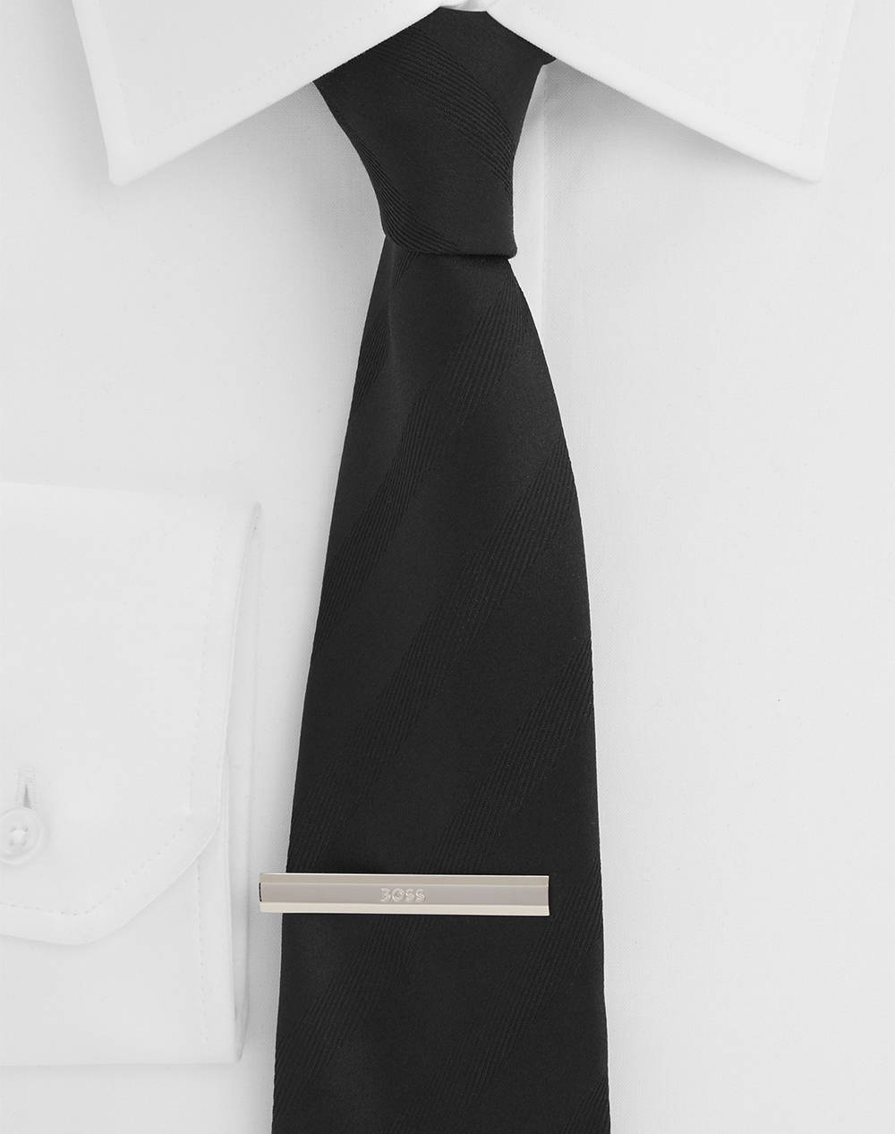 BOSS B-LOGO-TIE 10250792 01 (Διαστάσεις: 5.1 x 0.7εκ.) 50495129-040 MetallicSilver φωτογραφία