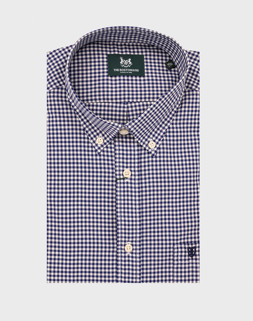 THE BOSTONIANS ΠΟΥΚΑΜΙΣΟ CHESTER TWILL REGULAR FIT MiniCheck TWILL Button-down Regular FIT 3AACH8495-BLUE Blue